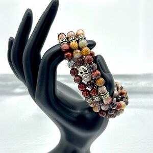 Harmony:  Mexican agate handmade bracelet